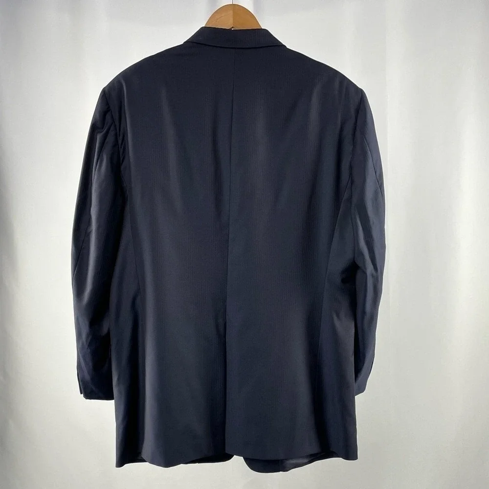 Hickey Freeman Loro Piana Tasmanian‎ Super 120's Blazer in Navy Size 44R